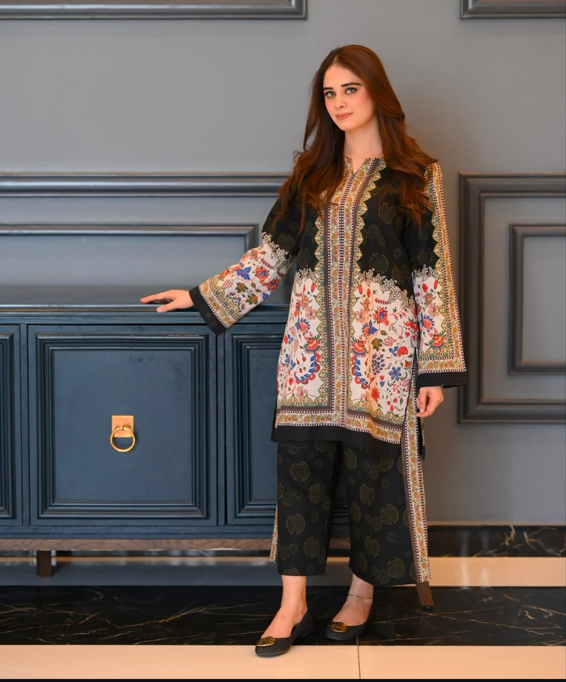 2PC PRINTED LAWN SUIT