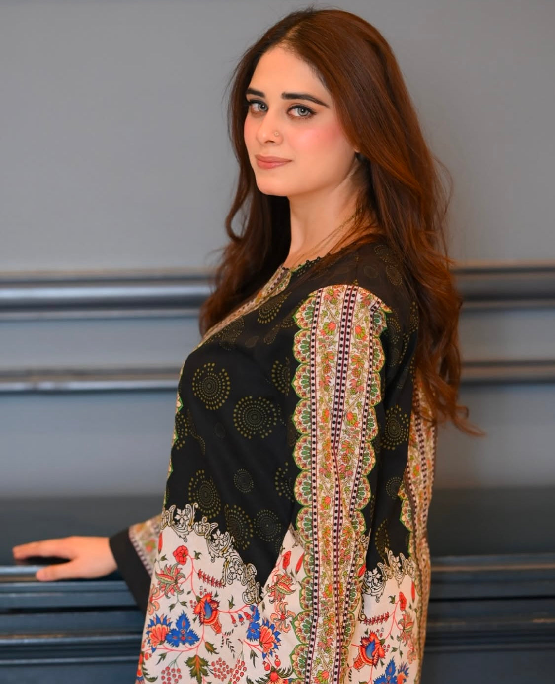 2PC PRINTED LAWN SUIT