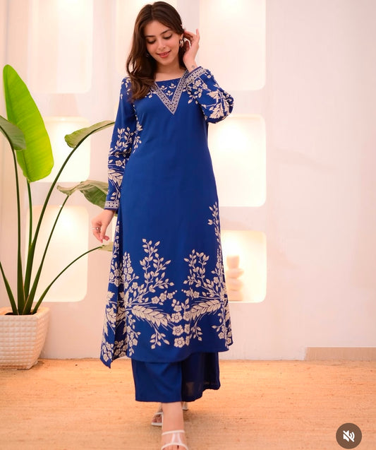 2PCS EMBROIDERED LAWN SUIT